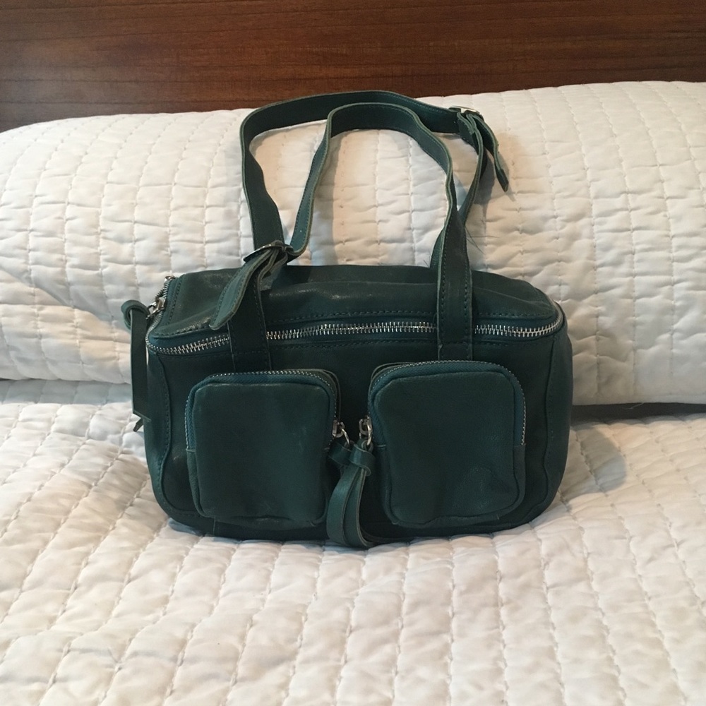 Chocolat Blu Teal Leather Handbag Satchel